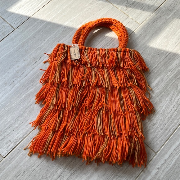 NATURAL LIFE Handbags - NWT Natural Life Orange 🍊 Fringe Purse